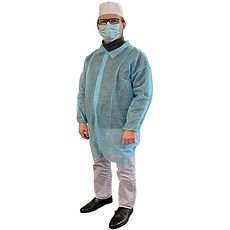 Blouses avec poinets élastiqués en polypropylène non tissé 30g/m²